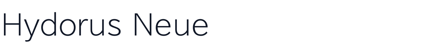 Hydorus Neue — HydorusNeueLight-SemiLight.otf