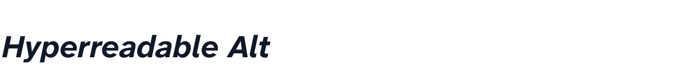 Hyperreadable Alt — HyperreadableAlt-BoldItalic.ttf