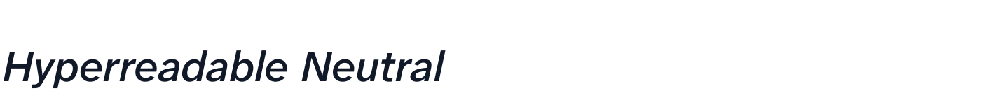 Hyperreadable Neutral — HyperreadableNeutral-MediumItalic.ttf