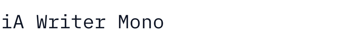 iA Writer Mono — ia-writer-mono-latin-400-normal.ttf