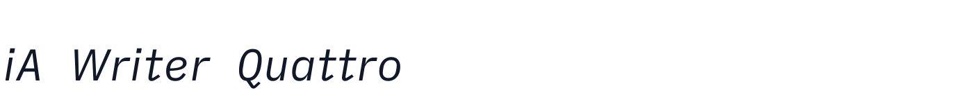 iA Writer Quattro — ia-writer-quattro-latin-400-italic.ttf