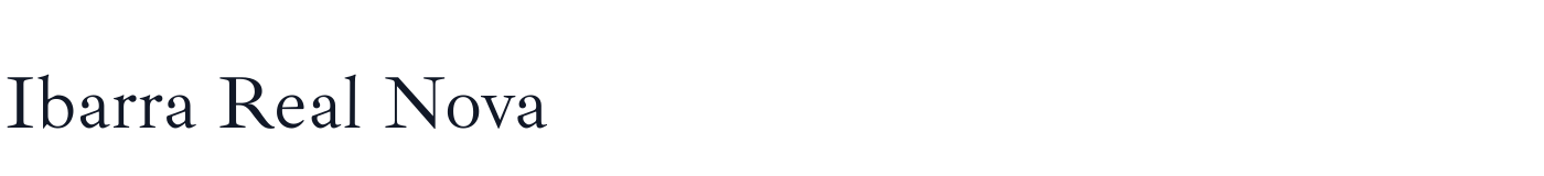 Ibarra Real Nova — IbarraRealNova[wght].ttf