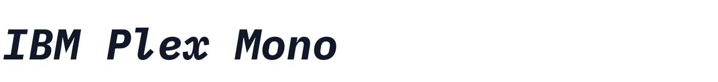 IBM Plex Mono — IBMPlexMono-BoldItalic.ttf