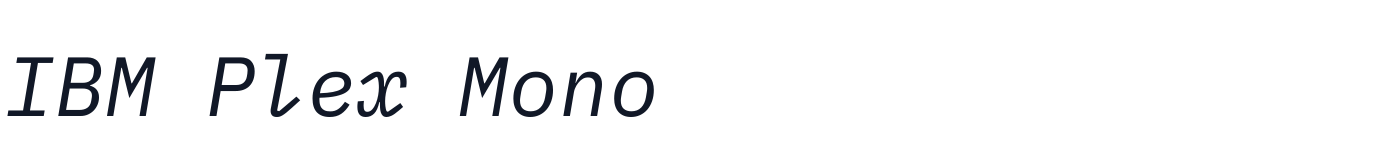 IBM Plex Mono — IBMPlexMono-Italic.ttf