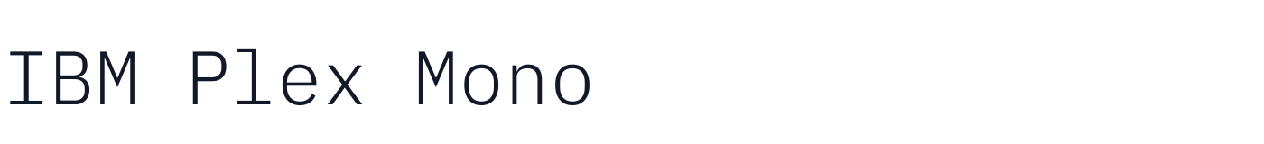 IBM Plex Mono — IBMPlexMono-Light.ttf