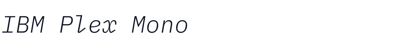 IBM Plex Mono — IBMPlexMono-LightItalic.ttf