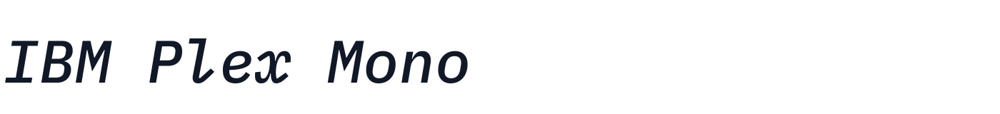 IBM Plex Mono — IBMPlexMono-MediumItalic.ttf