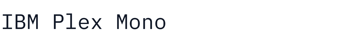 IBM Plex Mono — IBMPlexMono-Regular.ttf