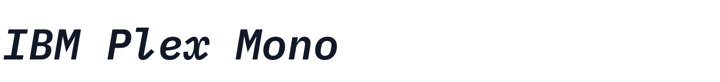 IBM Plex Mono — IBMPlexMono-SemiBoldItalic.ttf