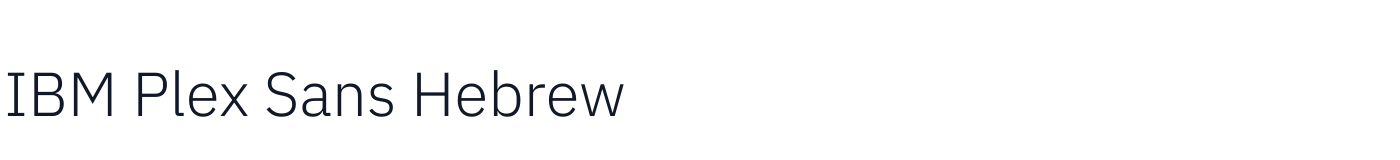 IBM Plex Sans Hebrew — IBMPlexSansHebrew-Light.ttf