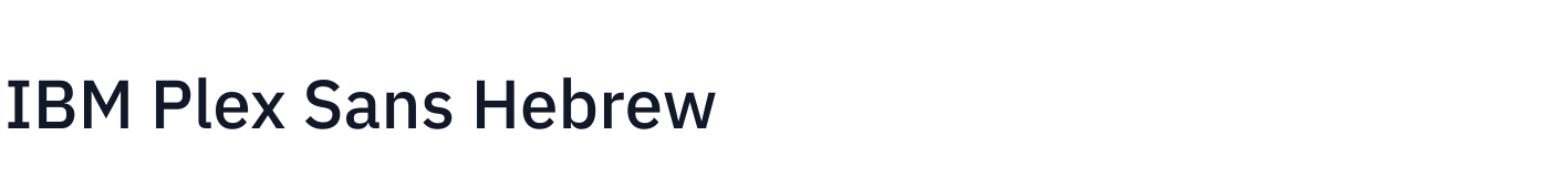 IBM Plex Sans Hebrew — IBMPlexSansHebrew-Medium.ttf