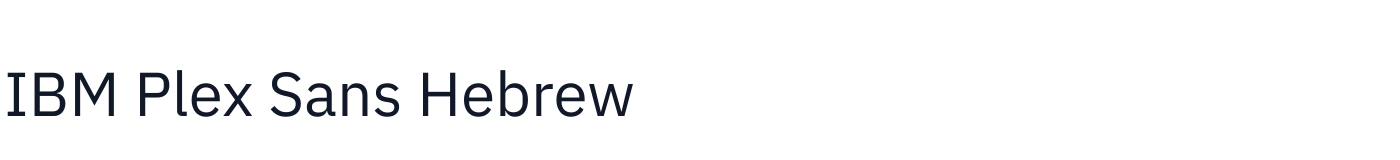 IBM Plex Sans Hebrew — IBMPlexSansHebrew-Regular.ttf