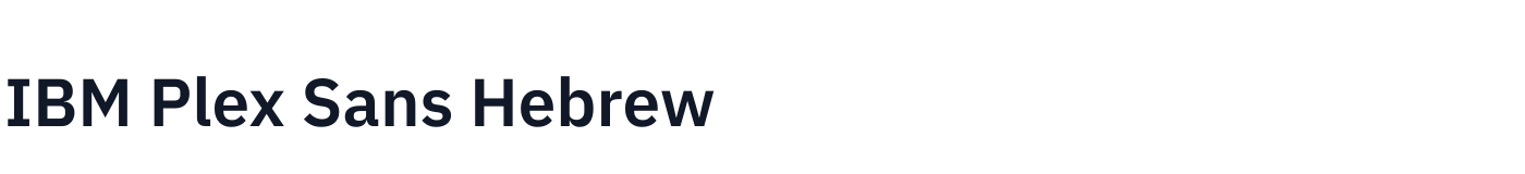 IBM Plex Sans Hebrew — IBMPlexSansHebrew-SemiBold.ttf