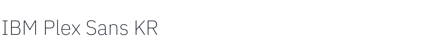 IBM Plex Sans KR — IBMPlexSansKR-ExtraLight.ttf