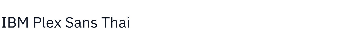 IBM Plex Sans Thai — IBMPlexSansThai-Regular.ttf