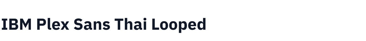 IBM Plex Sans Thai Looped — IBMPlexSansThaiLooped-Bold.ttf