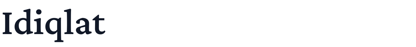 Idiqlat — Idiqlat-ExtraLight.ttf