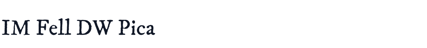 IM Fell DW Pica — IMFePIrm28P.ttf