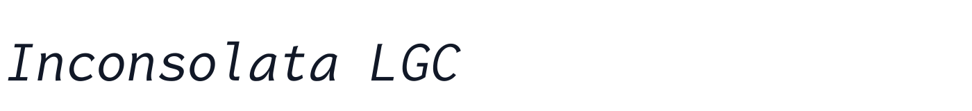 Inconsolata LGC — Inconsolata-LGC-Italic.ttf