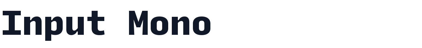 Input Mono — InputMono-Black.ttf