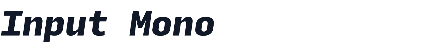 Input Mono — InputMono-BlackItalic.ttf