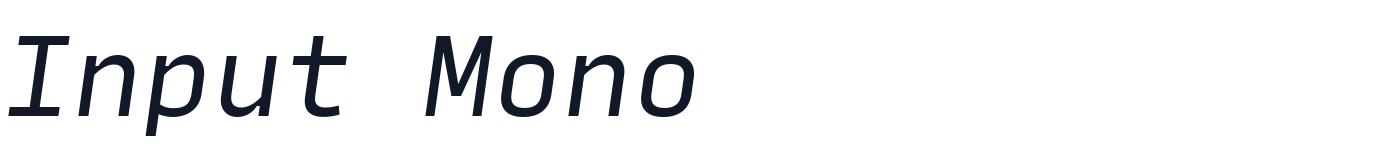 Input Mono — InputMono-Italic.ttf