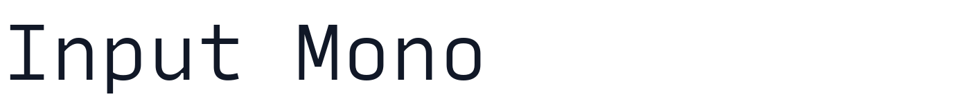 Input Mono — InputMono-Light.ttf
