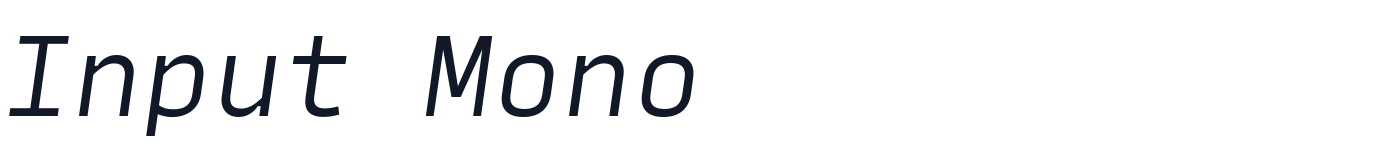 Input Mono — InputMono-LightItalic.ttf