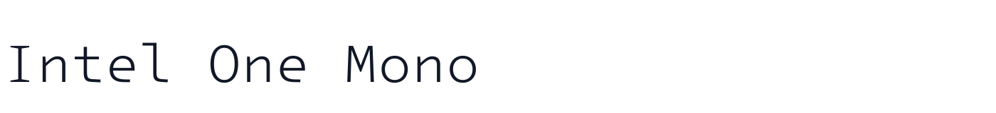 Intel One Mono — IntelOneMono[wght].ttf