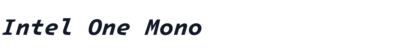 Intel One Mono — IntelOneMono-BoldItalic.ttf