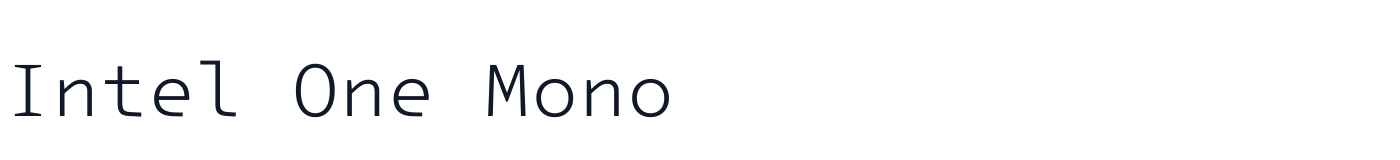 Intel One Mono — IntelOneMono-Light.ttf