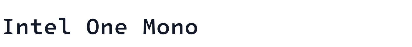 Intel One Mono — IntelOneMono-Medium.ttf