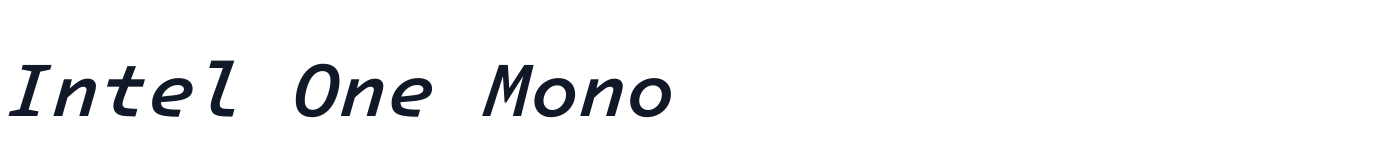 Intel One Mono — IntelOneMono-MediumItalic.ttf