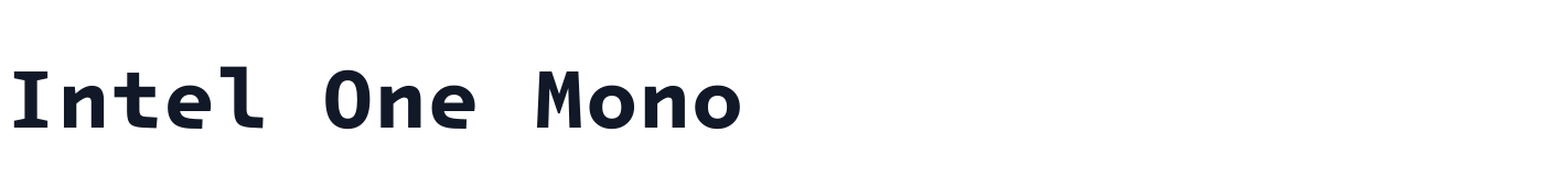 Intel One Mono — IntelOneMono-SemiBold.ttf