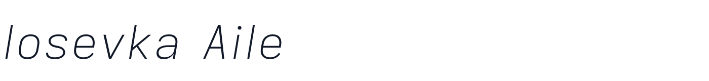 Iosevka Aile — iosevka-aile-latin-200-italic.ttf