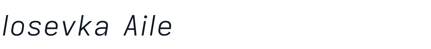 Iosevka Aile — iosevka-aile-latin-300-italic.ttf