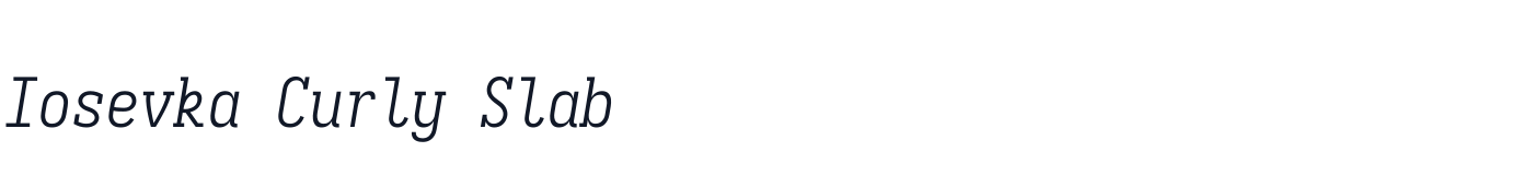 Iosevka Curly Slab — iosevka-curly-slab-latin-300-italic.ttf