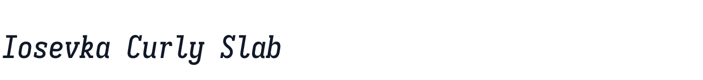 Iosevka Curly Slab — iosevka-curly-slab-latin-500-italic.ttf