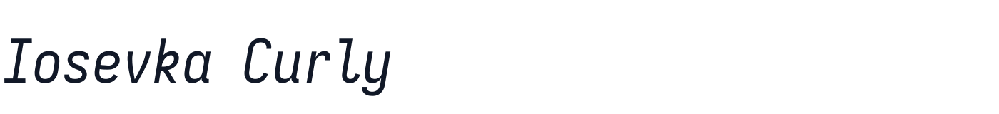 Iosevka Curly — iosevka-curly-latin-400-italic.ttf