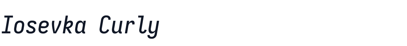 Iosevka Curly — iosevka-curly-latin-500-italic.ttf