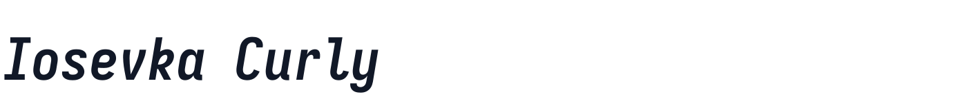 Iosevka Curly — iosevka-curly-latin-700-italic.ttf