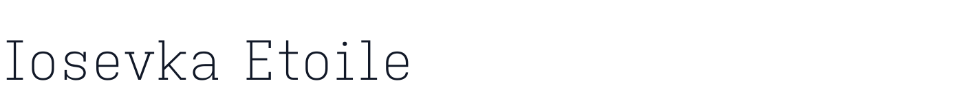 Iosevka Etoile — iosevka-etoile-latin-200-normal.ttf