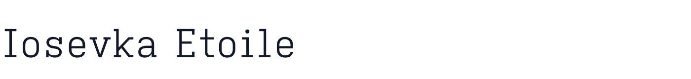 Iosevka Etoile — iosevka-etoile-latin-300-normal.ttf
