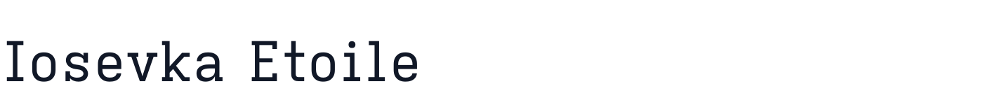 Iosevka Etoile — iosevka-etoile-latin-400-normal.ttf
