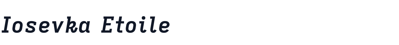 Iosevka Etoile — iosevka-etoile-latin-700-italic.ttf