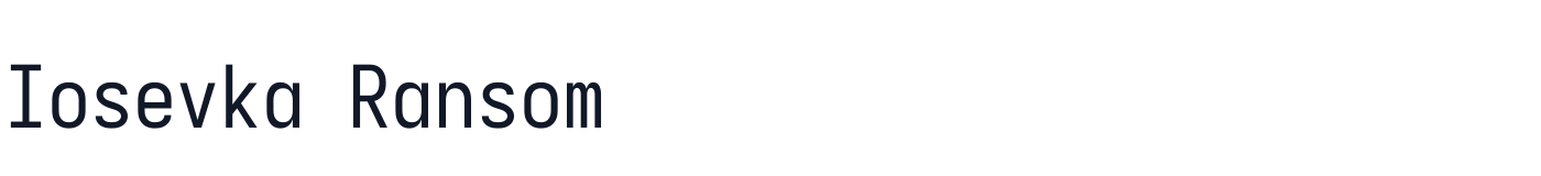 Iosevka Ransom — IosevkaRansom-Regular.ttf