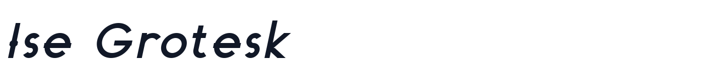 Ise Grotesk — IseGrotesk-Italic.otf