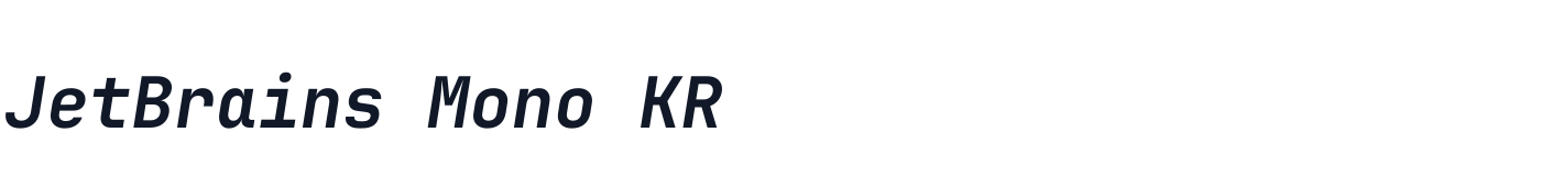 JetBrains Mono KR — JetBrainsMonoKR-BoldItalic.ttf