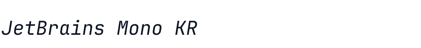 JetBrains Mono KR — JetBrainsMonoKR-Italic.ttf