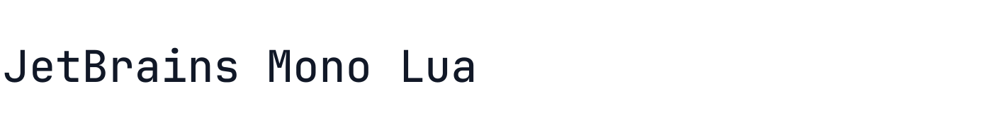 JetBrains Mono Lua — JetBrainsMono-Medium-Lua.otf